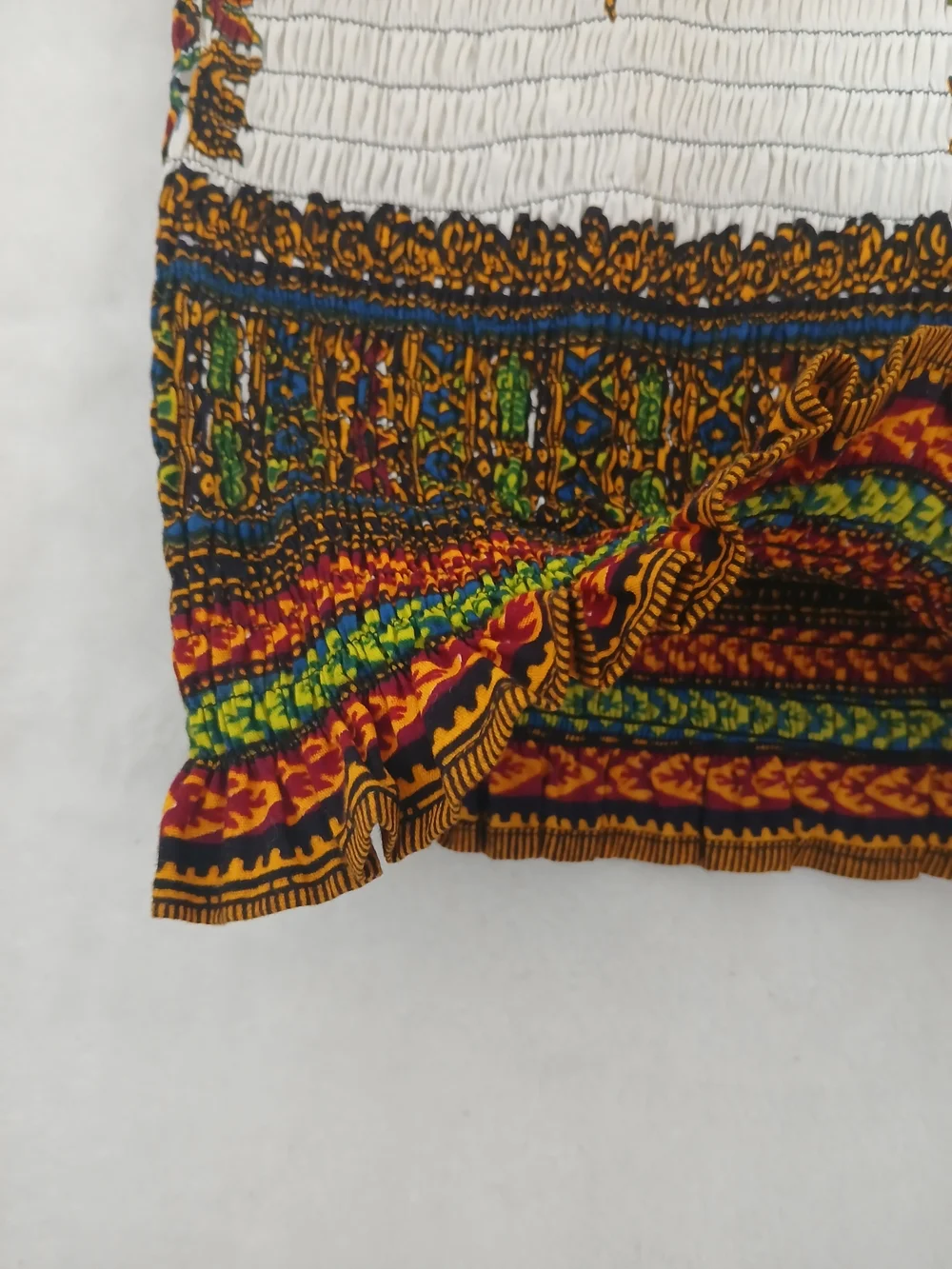 Handmade Multicolor African Print Two-Piece Maxi Skirt Set Small NEW - Picture 7 of 10